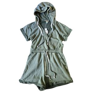 Anthropologie Saturday Sunday Kendall Hooded French Terry Romper Size Small NWT